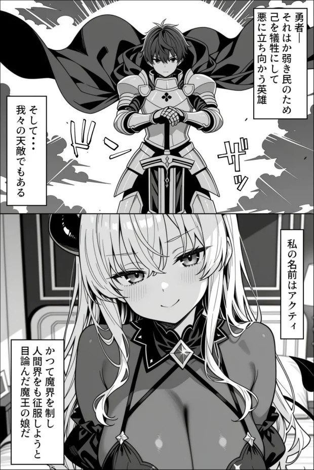 魔王の娘のサキュバスをメンエスで討伐する話 001