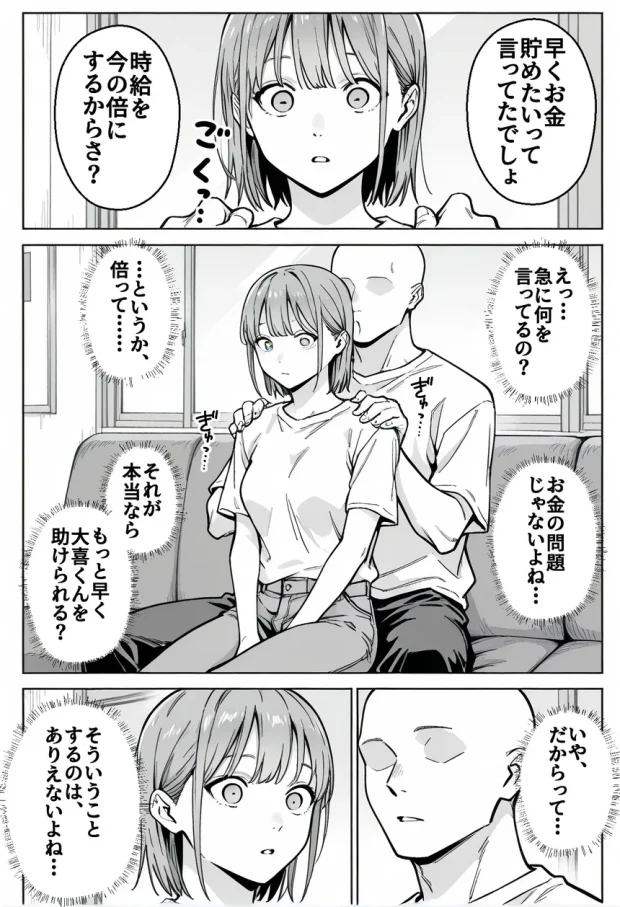 準備中の店内で。家計の為に、乱れる身体。 018